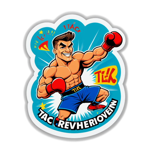 Creatieve sticker met 'Tac-tiek Verhoeven'