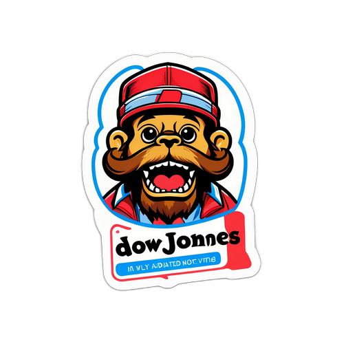 สติกเกอร์เชิญชวนเกี่ยวกับ 'ดาวโจนส์'
