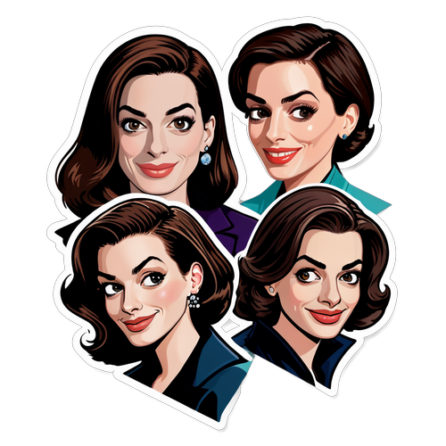 Anne Hathaway: Ikoniska Roller Karikatyr