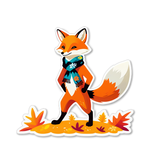 Elegant Fox in Autumn Forest