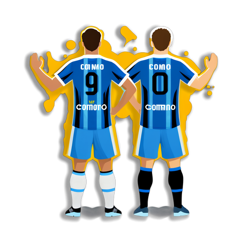 코모 vs 인테르 팬을 위한 유 jersey 번호 스티커