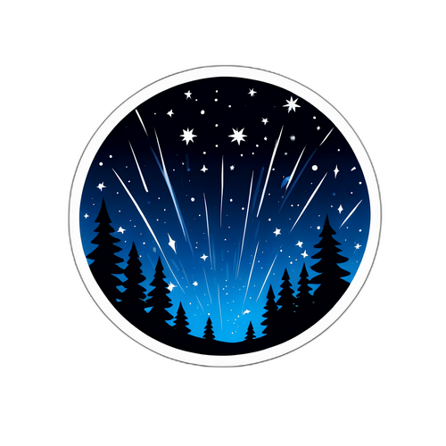 Une pluie d'étoiles filantes sous un ciel nocturne profond