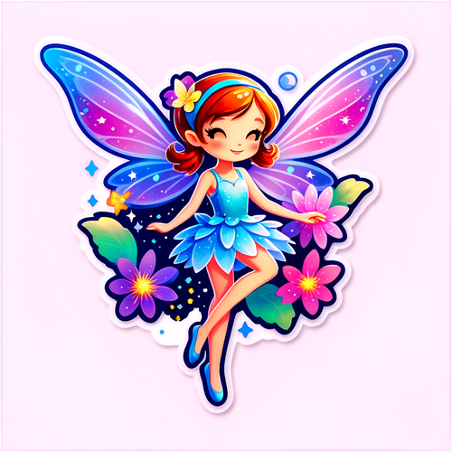 Magical Fairy with Translucent Wings Sticker