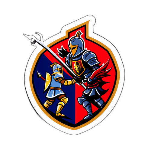 Golden Knights vs Devils Showdown Sticker