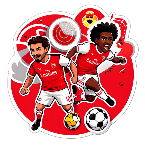 Sticker ya Furaha ya Mechi ya Benfica dhidi ya Arsenal