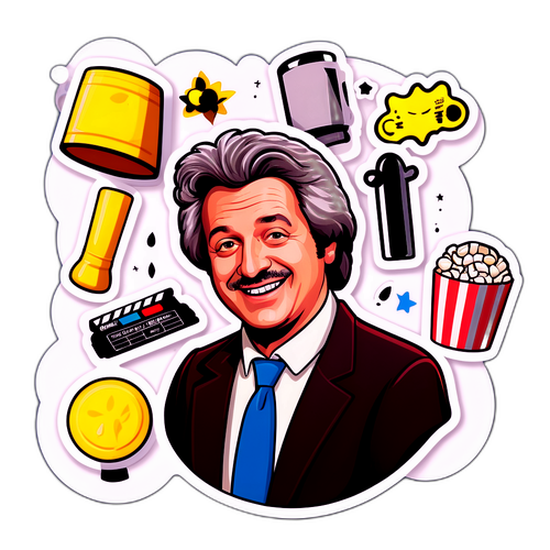 Sticker de Christian Clavier en personnage comique