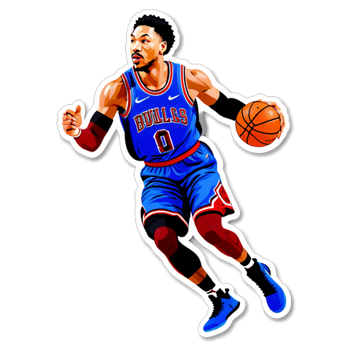 Énergie du Basketball : Derrick Rose en Action