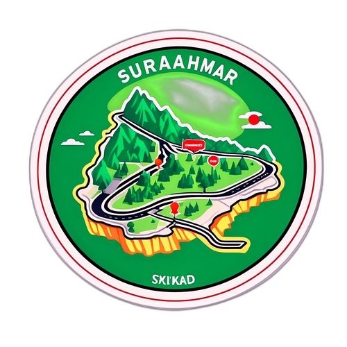 Karta över Surahammar med natursköna vägar