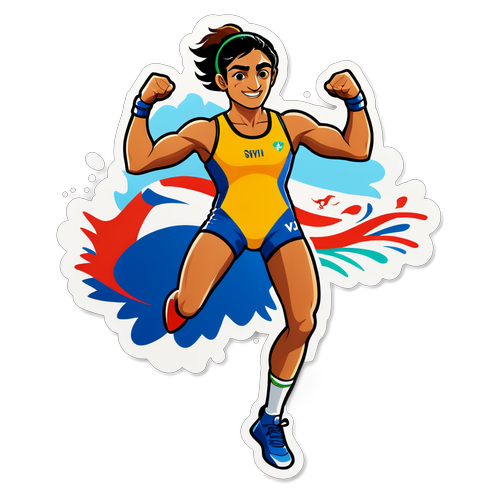 Pinalutang ang Tiwala ni Vinesh Phogat sa Olympics: Isang Patok na Wrestling Sticker na Makikita Mong Itinataas ang Pambansang Dangal!