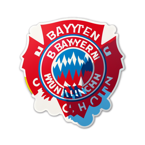 Sticker Memukau Bayern Munich: Logo Legendaris dengan Bola Sepak di Latar Belakang Akhir Musim!