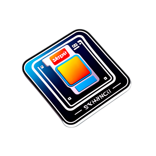 SK Hynix 로고와 반도체 칩 디자인 스티커