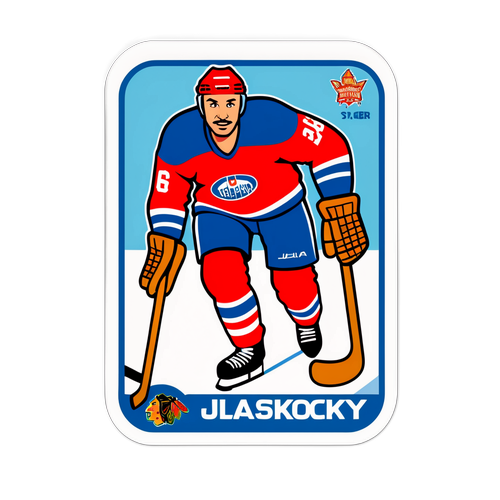 Retro nálepka Juraje Slafkovského