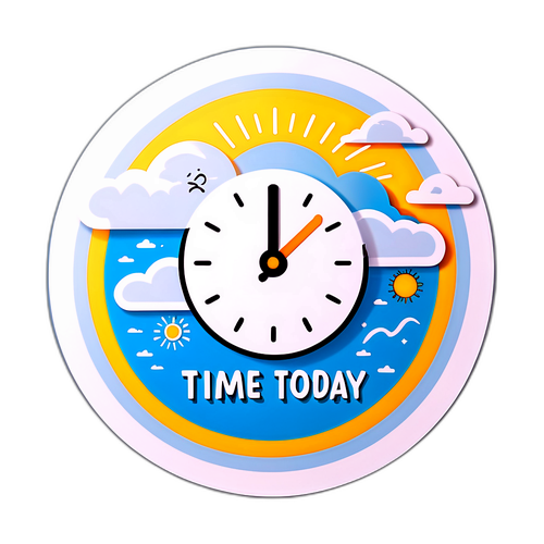 Dibujo de un reloj con el texto 'Hora de Hoy'