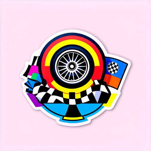 Nálepka s moderním designem F1 symbolů