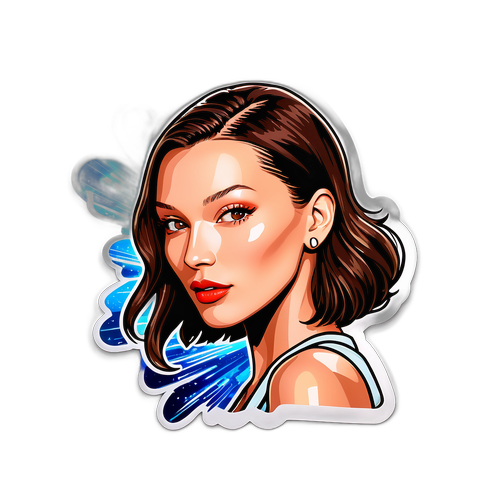 Una pegatina de Bella Hadid en una pasarela icónica