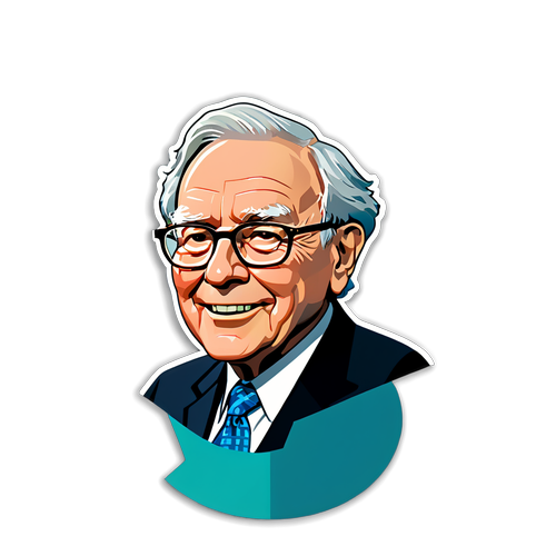 Inspirerende klistremærke af Warren Buffett