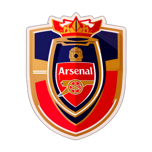 Arsenalin crestin vintage-tyylinen tarra