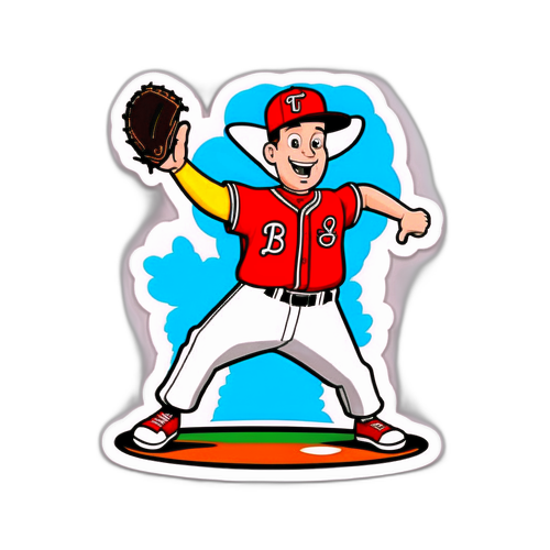 Fun Cartoon of Tanner Bibee Pitching