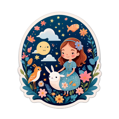 Ilustrasi Menawan Milly Alcock dalam Suasana Fantasi
