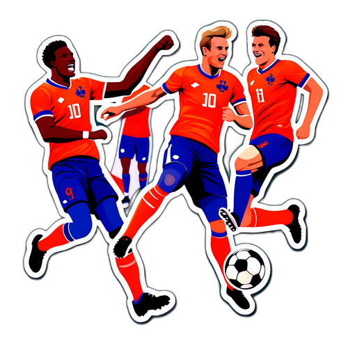 Enthousiaste Nederlandse Voetballers in Actie