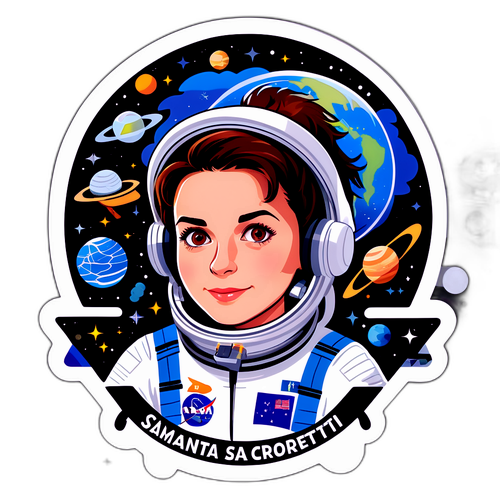 Adesivo Creativo di Samantha Cristoforetti nella Stazione Spaziale Internazionale