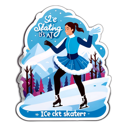 Elegante IJsdanseres in Winterlandschap