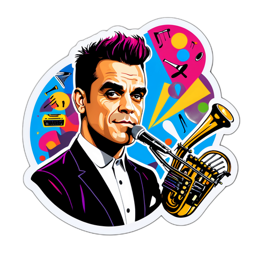 Portrait artistique de Robbie Williams
