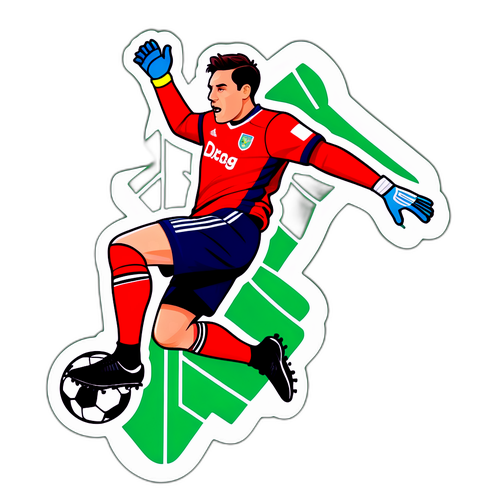 Stiker Penjaga Gawang Aksi Dramatis