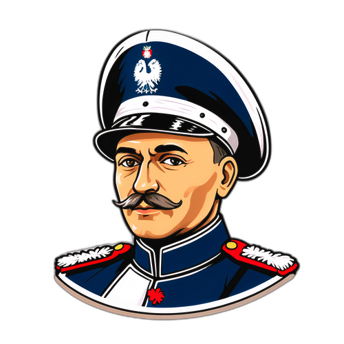 Tradycyjny polski żołnierz w mundurze z czasów niepodległości