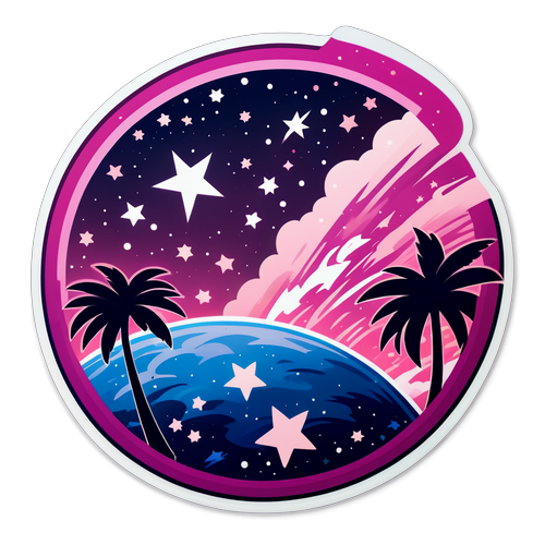 Adesivo do Céu Estrelado com Logo do Inter Miami
