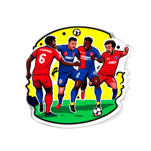 Sticker ya Ucheshi wa Mechi ya Clermont Foot vs Boulogne