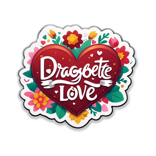 Sticker festiv pentru Dragobete