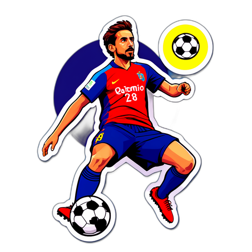 Sticker de Pablo Marí com bola de futebol