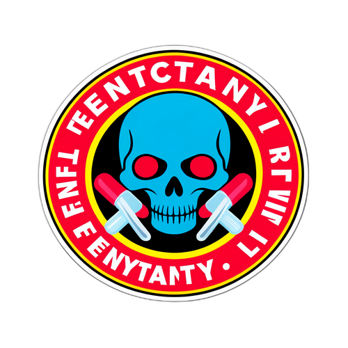 Diseño de cartel de advertencia sobre el fentanilo