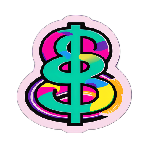 달러 기호와 원 기호의 조합 스티커