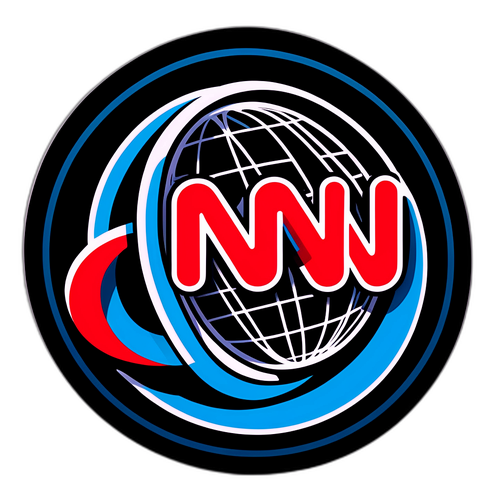 Moderní nálepka loga CNN Prima News