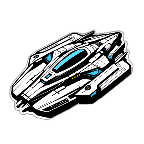 Illustration futuriste d'un vaisseau spatial de Star Citizen en pleine exploration