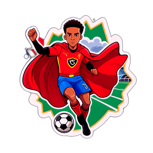 Sticker Kartun Penuh Keceriaan: Trent Alexander-Arnold Sebagai Superhero
