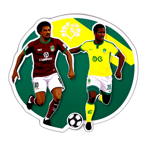 Những cầu thủ Sundowns và Fluminense thi đấu