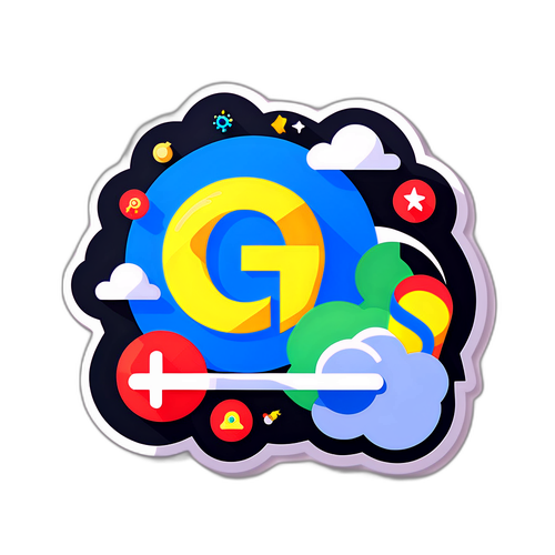 구글 로고와 혁신적인 검색 기능을 테마로 한 스티커