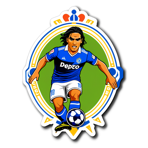 ¡Impactante Diseño! Radamel Falcao en Acción con los Logos de Millonarios y Deportivo Pasto