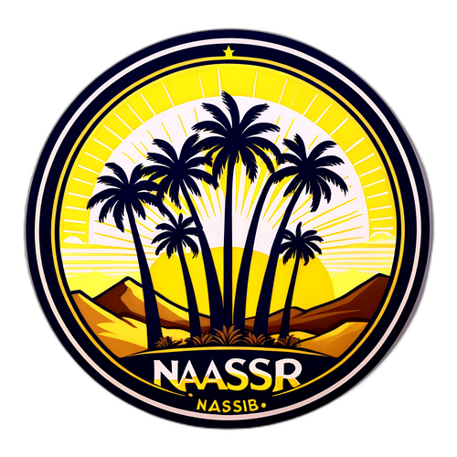 Σήμα του Αλ Νάσρ με Παλάμες και Ηλιοβασίλεμα