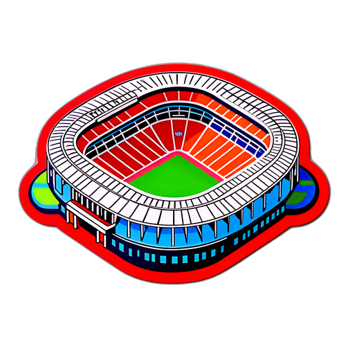 Das PSG-Stadion aus der Luft in lebendigen Farben