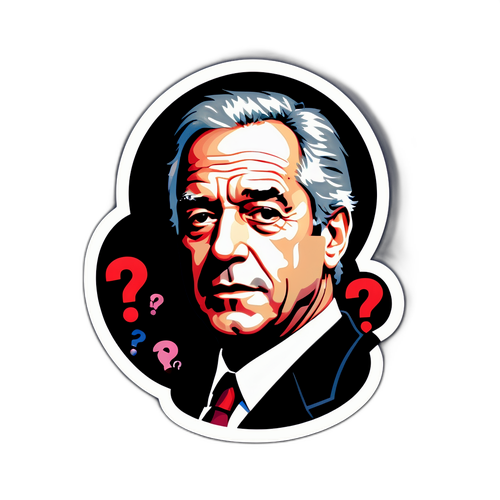 Stylizované zobrazení Jeffreyho Epsteina