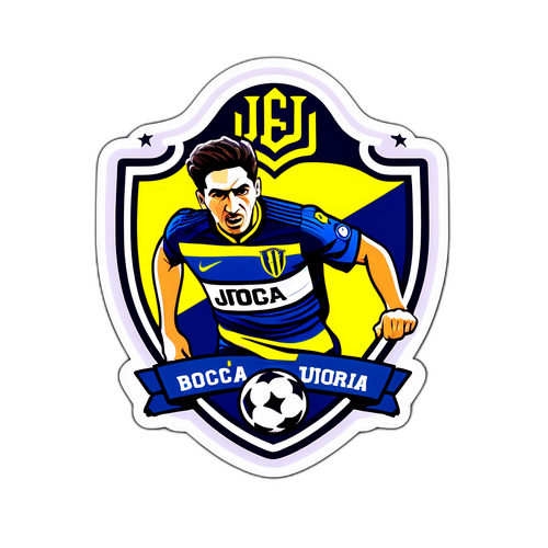 Design dynamique mettant en valeur le match entre Boca Juniors et Racing
