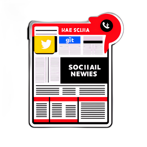 經濟報紙社交媒體分享貼紙