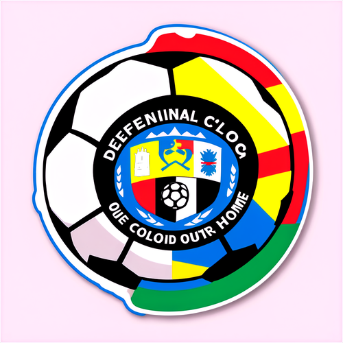 Sticker de balón de fútbol con los colores del Estadio Monumental de Colo Colo