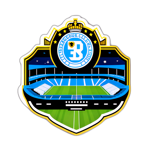 Pixel Art przedstawiające drużynę piłkarską Club Brugge w akcji