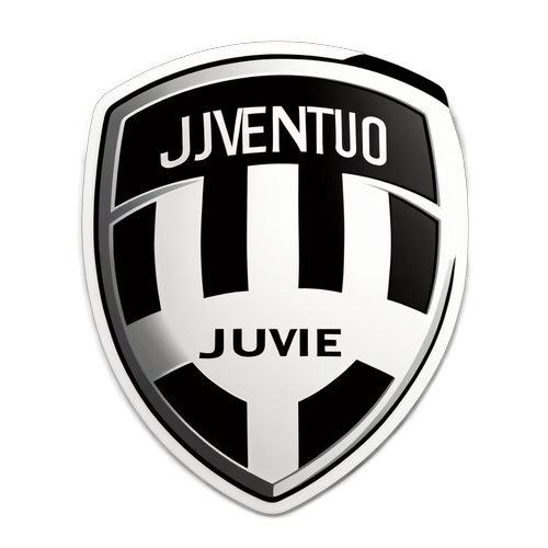 Logo de la Juventus en noir et blanc avec effet graffiti