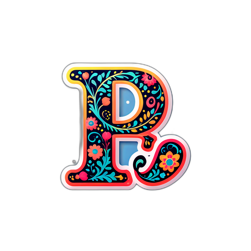 Magandang 'L' na may mga bulaklak na disenyo